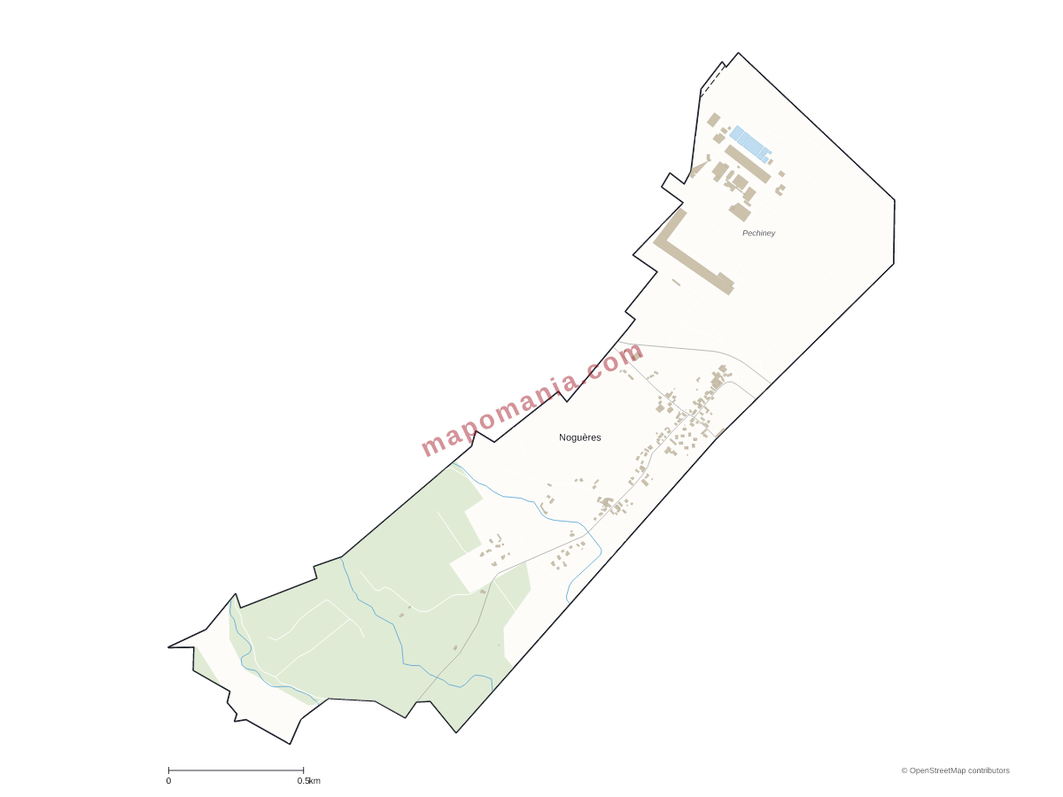Carte de Noguères à personnaliser