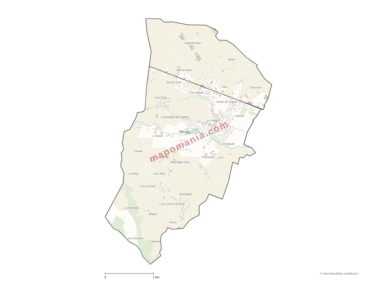 Carte de Nousty à personnaliser