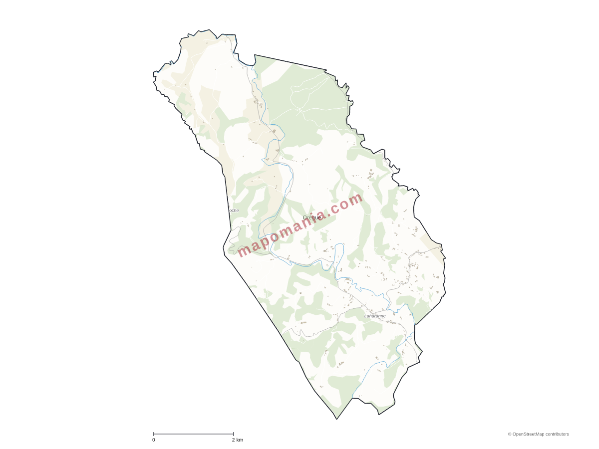 Carte de Orègue à personnaliser