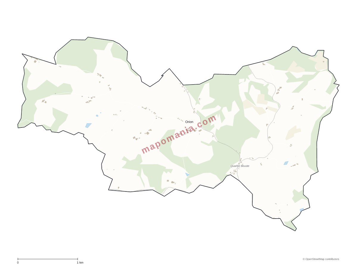 Carte de Orion à personnaliser