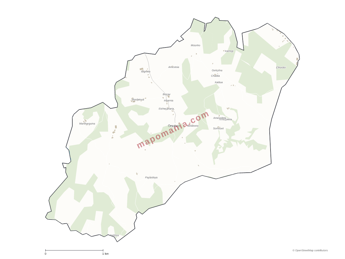 Carte de Orsanco à personnaliser