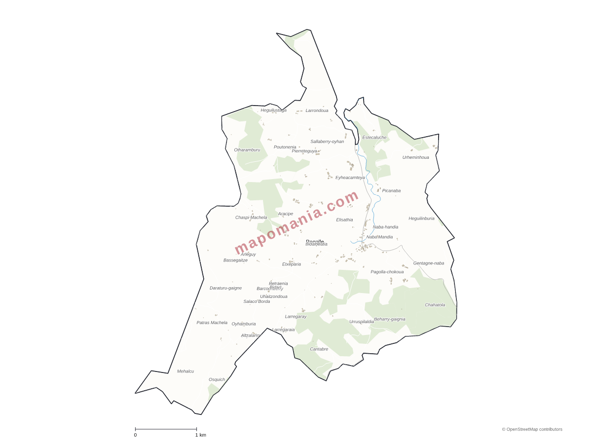 Carte de Pagolle à personnaliser