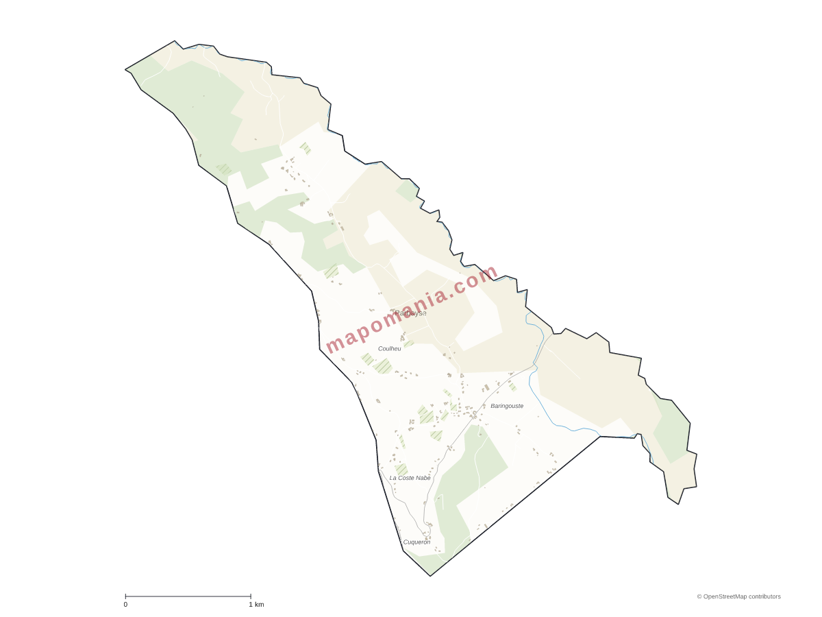 Carte de Parbayse à personnaliser