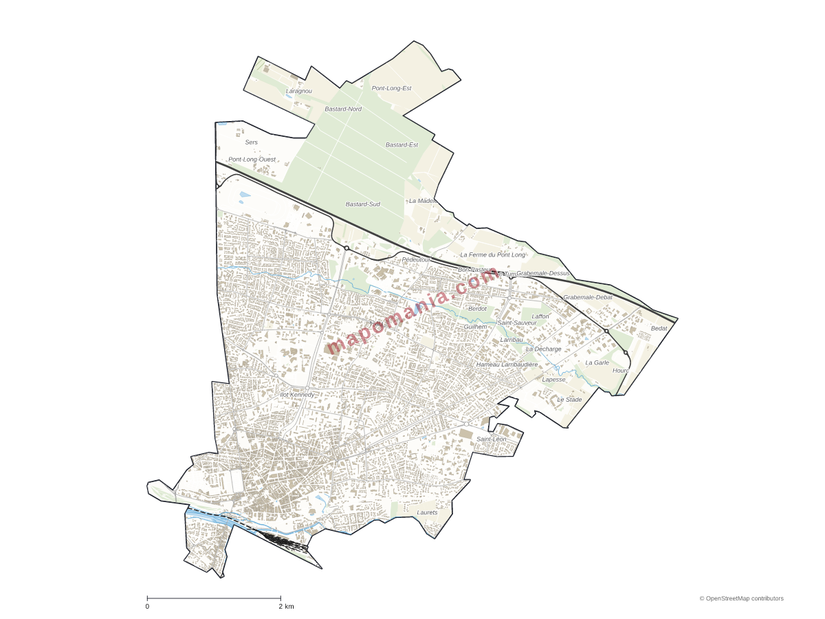 Carte de Pau à personnaliser