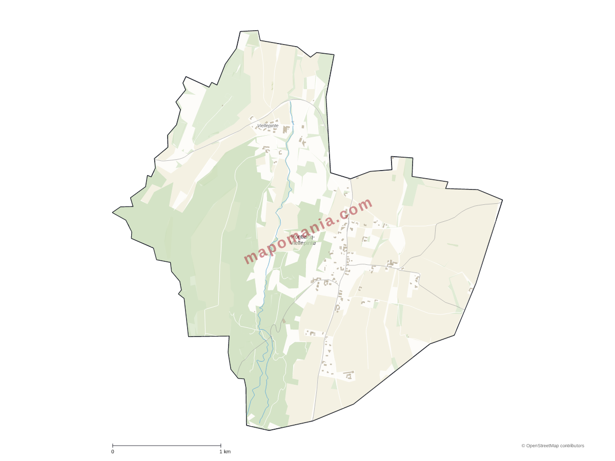 Carte de Pontiacq-Viellepinte à personnaliser