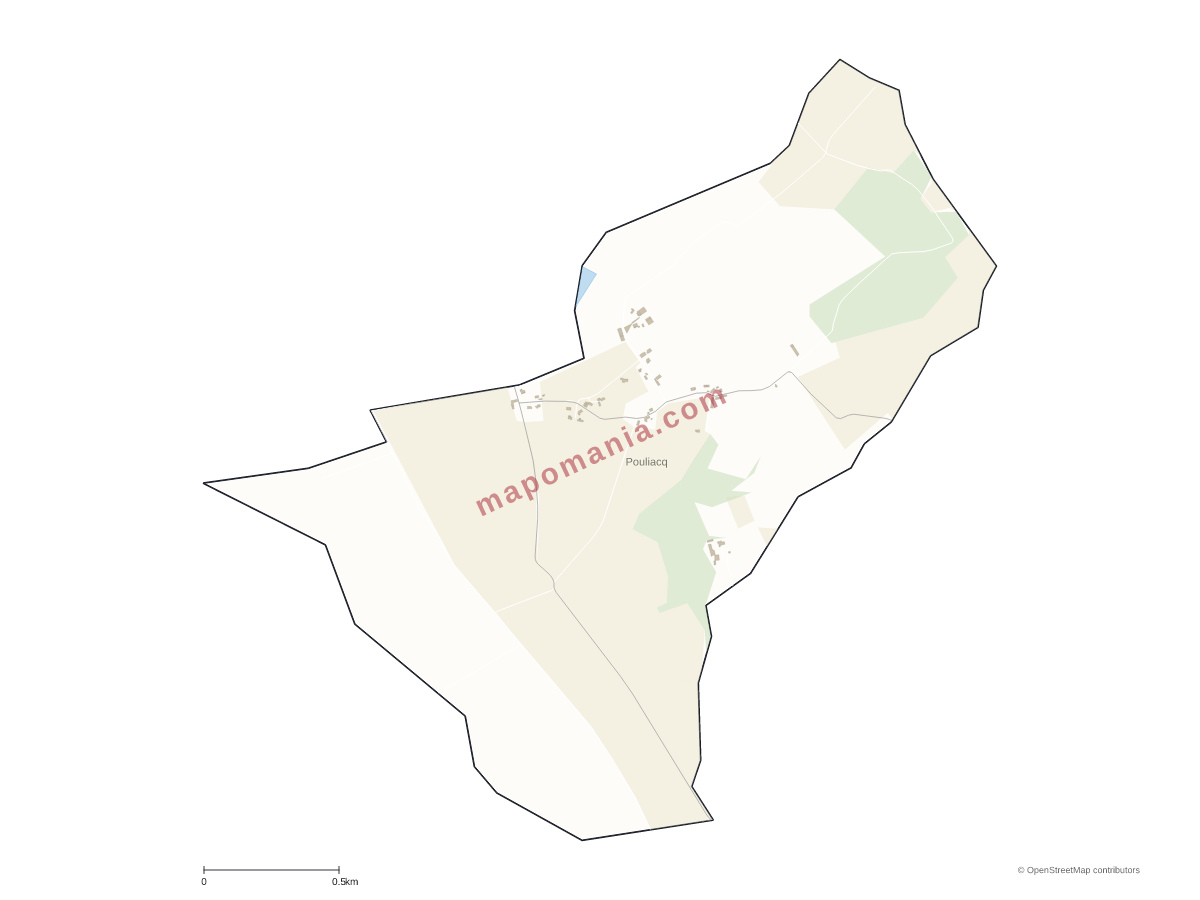 Carte de Pouliacq à personnaliser