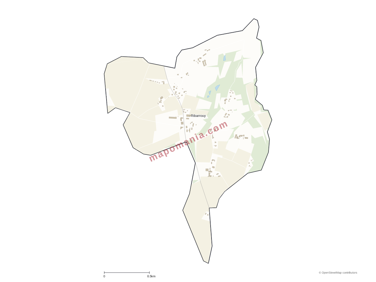 Carte de Ribarrouy à personnaliser