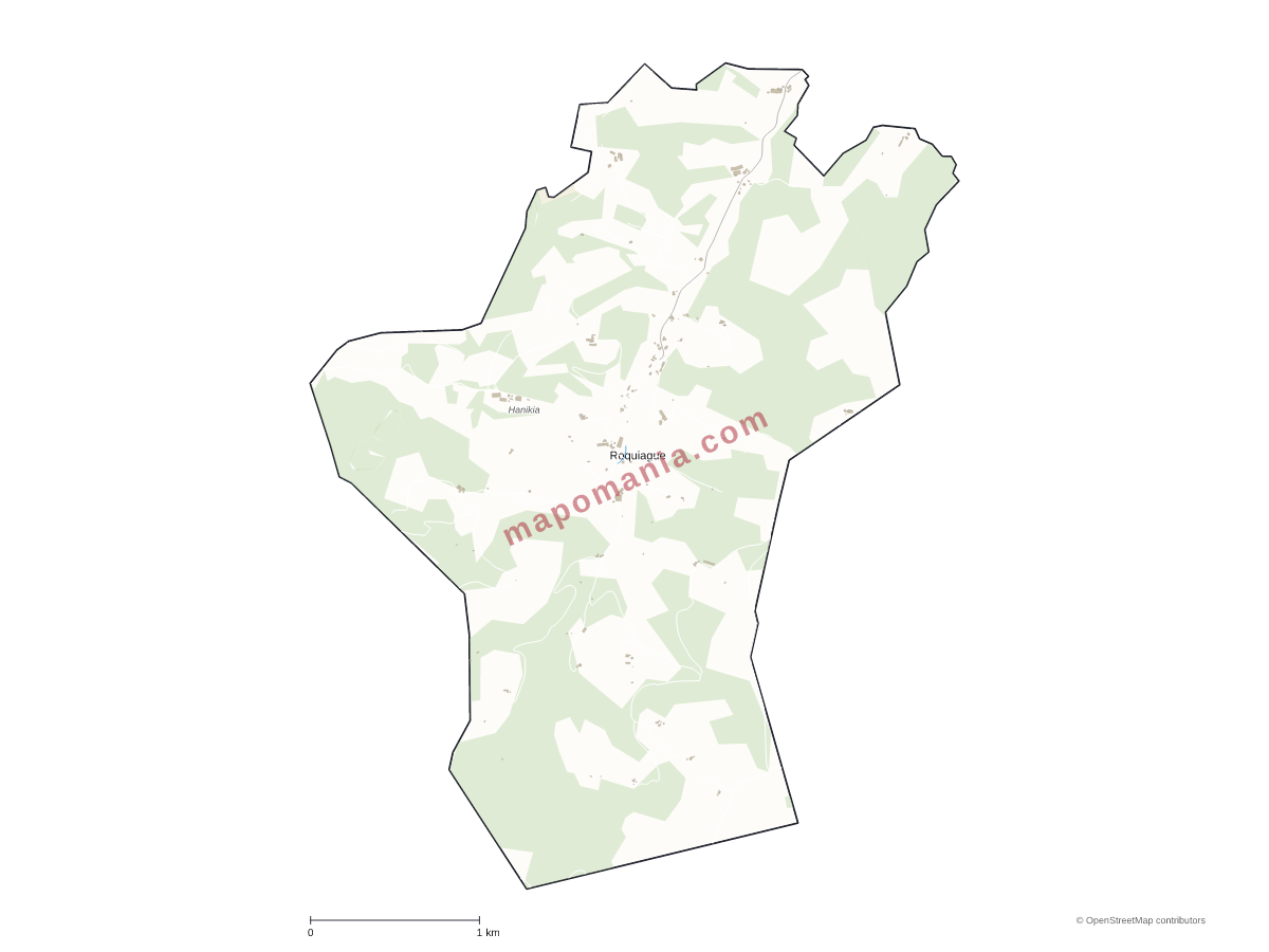 Carte de Roquiague à personnaliser