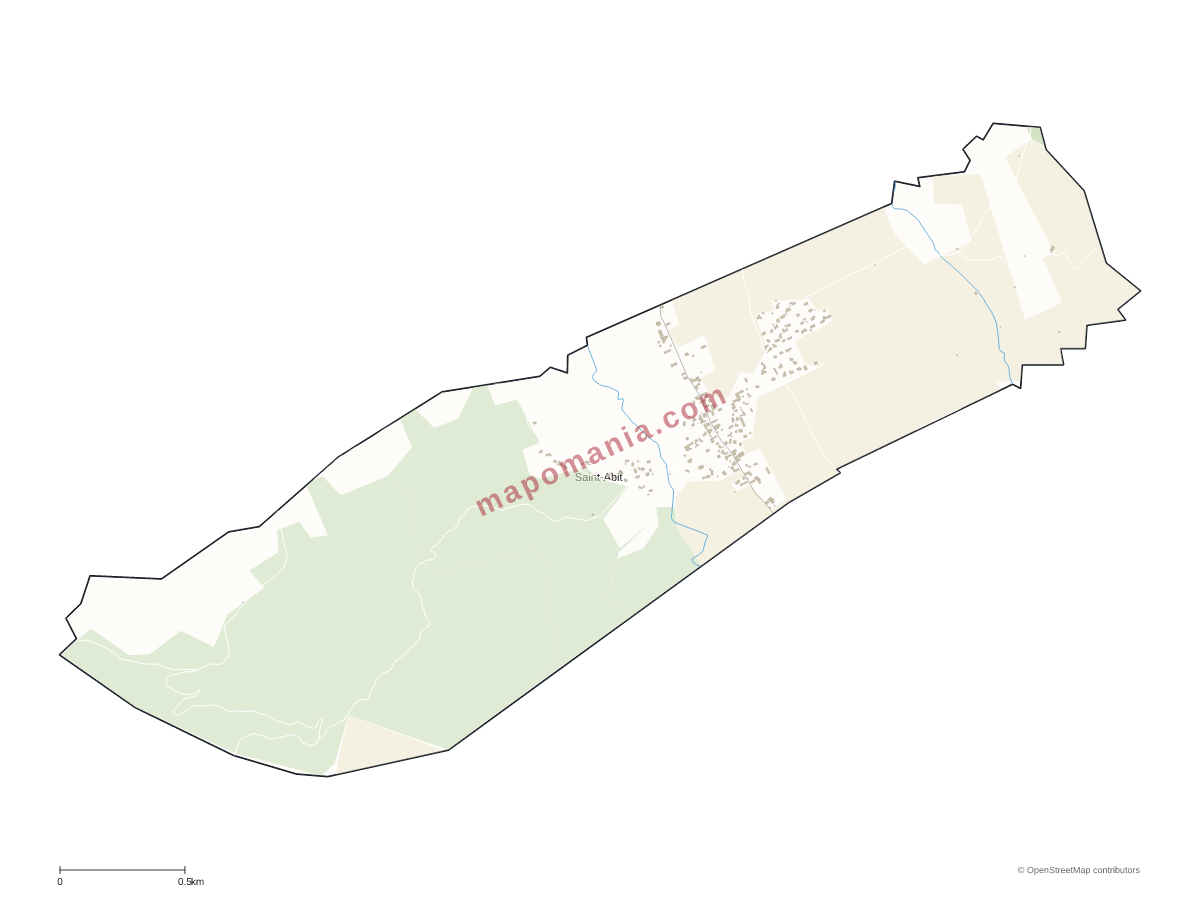 Carte de Saint-Abit à personnaliser