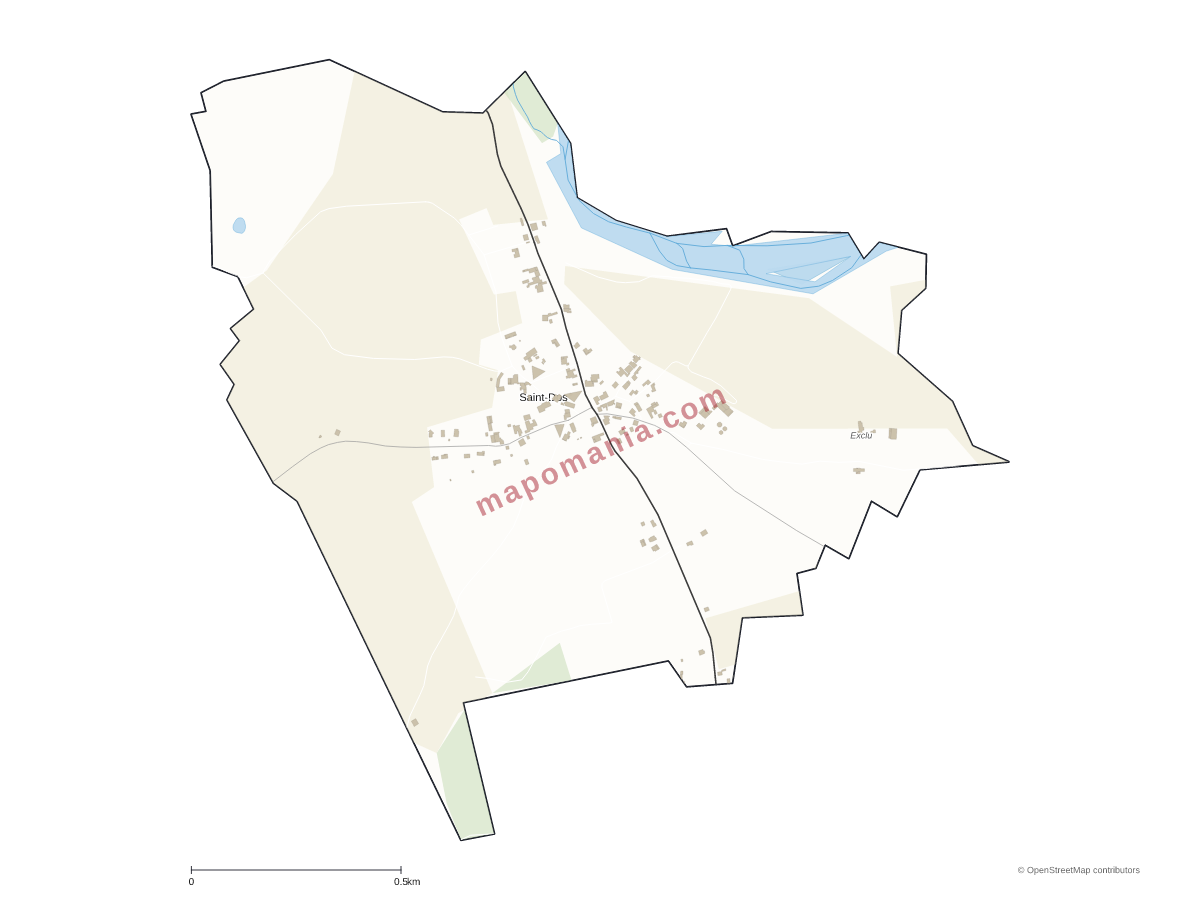 Carte de Saint-Dos à personnaliser