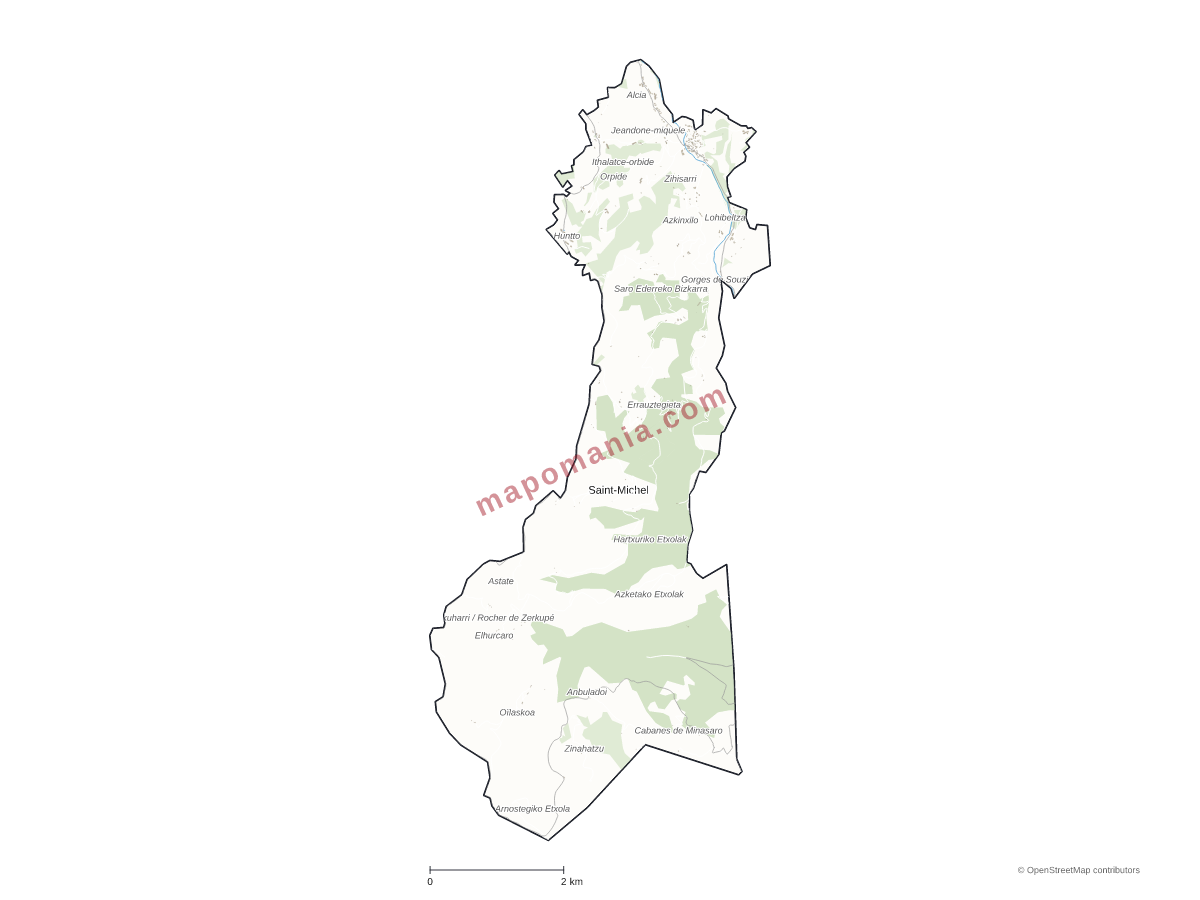 Carte de Saint-Michel à personnaliser
