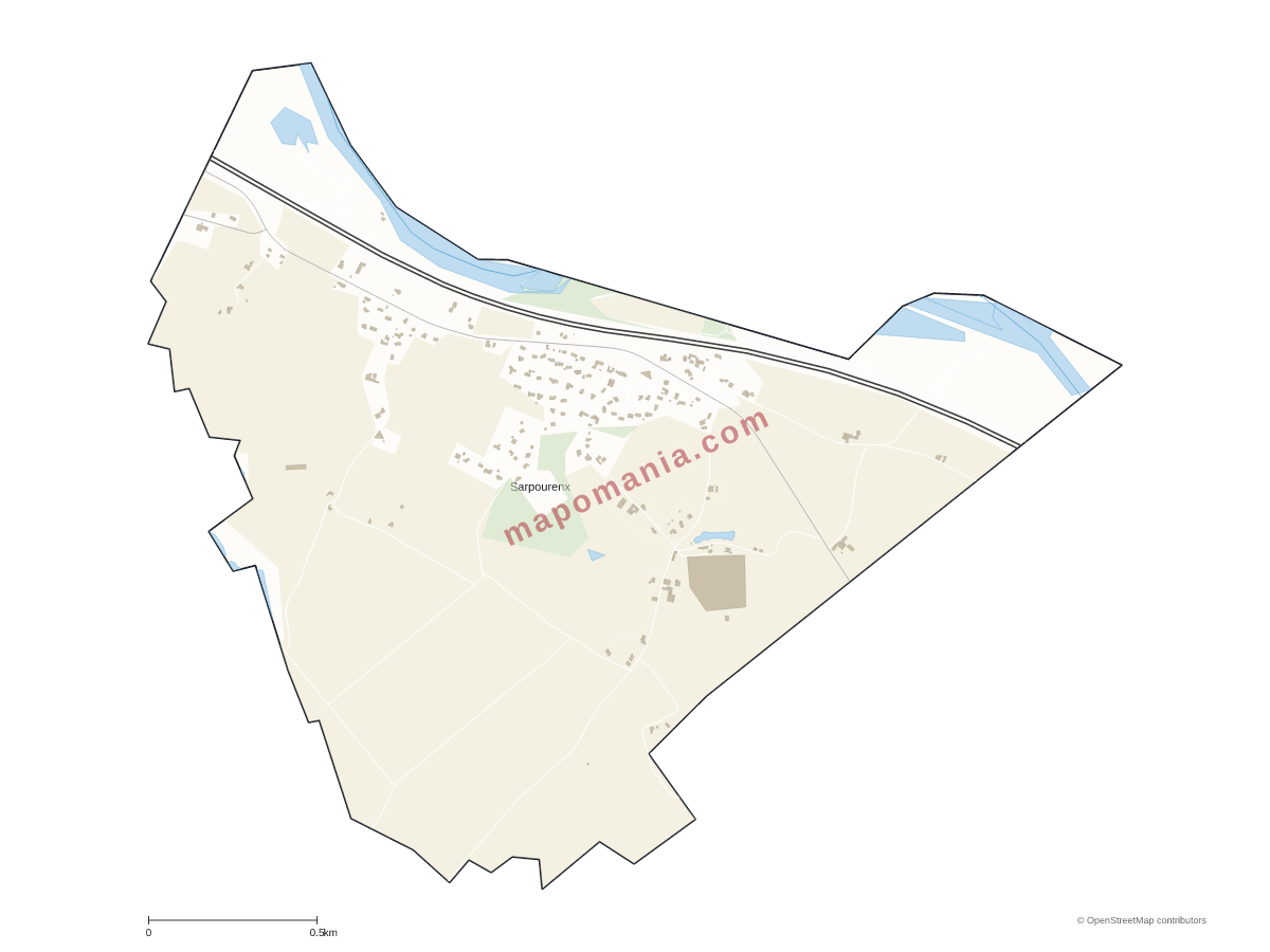 Carte de Sarpourenx à personnaliser