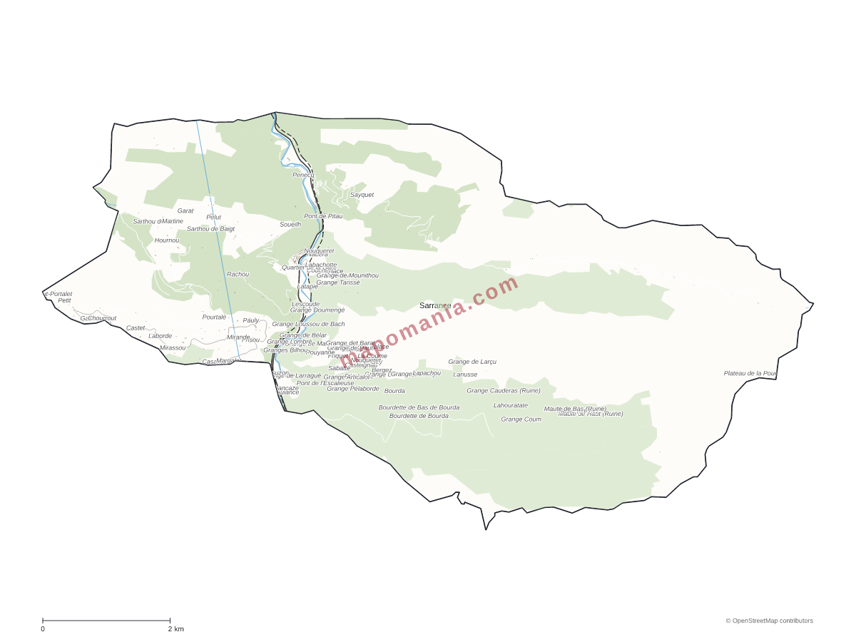 Carte de Sarrance à personnaliser