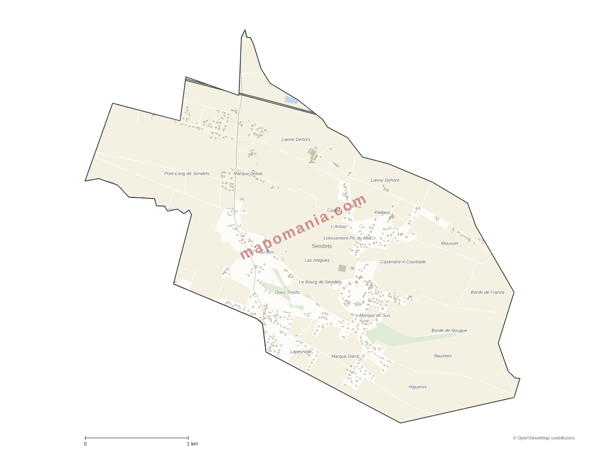 Carte de Sendets à personnaliser