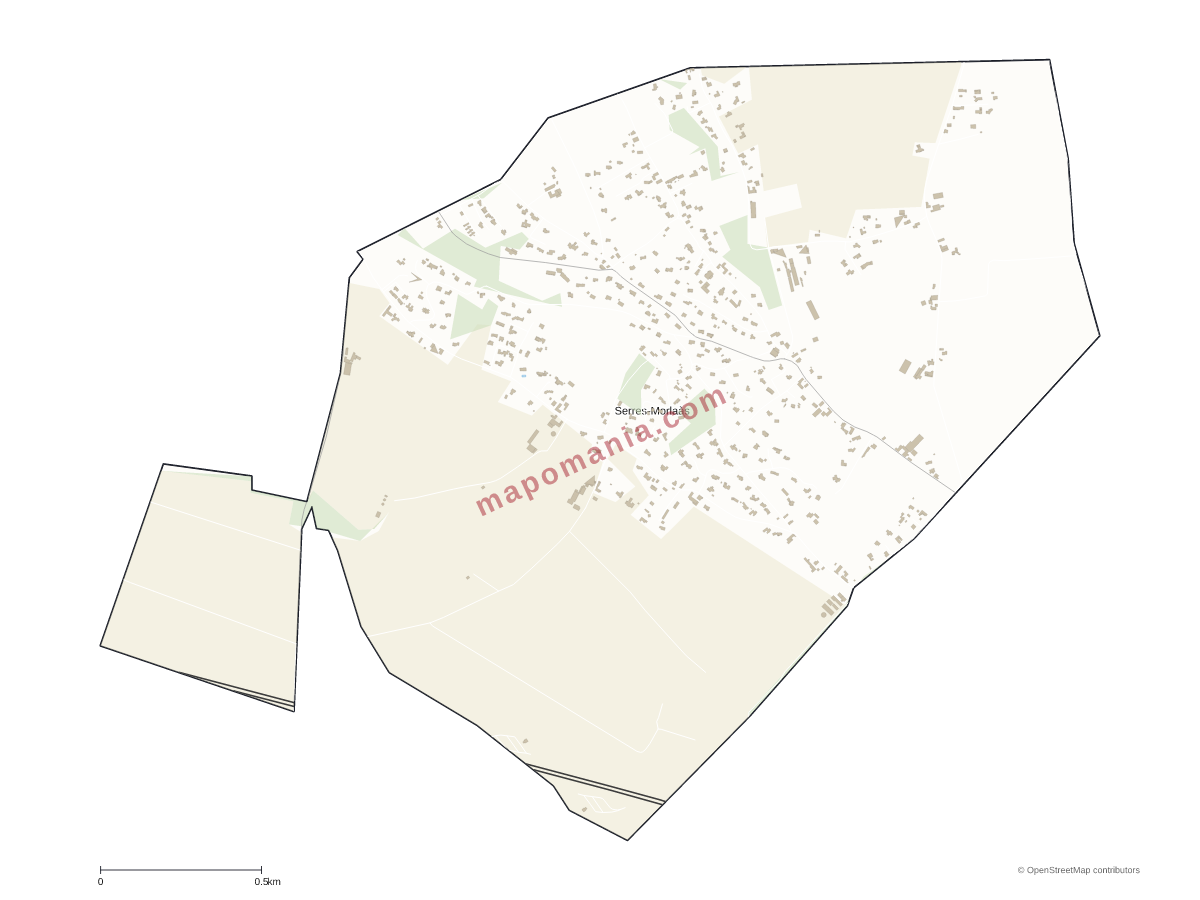 Carte de Serres-Morlaàs à personnaliser