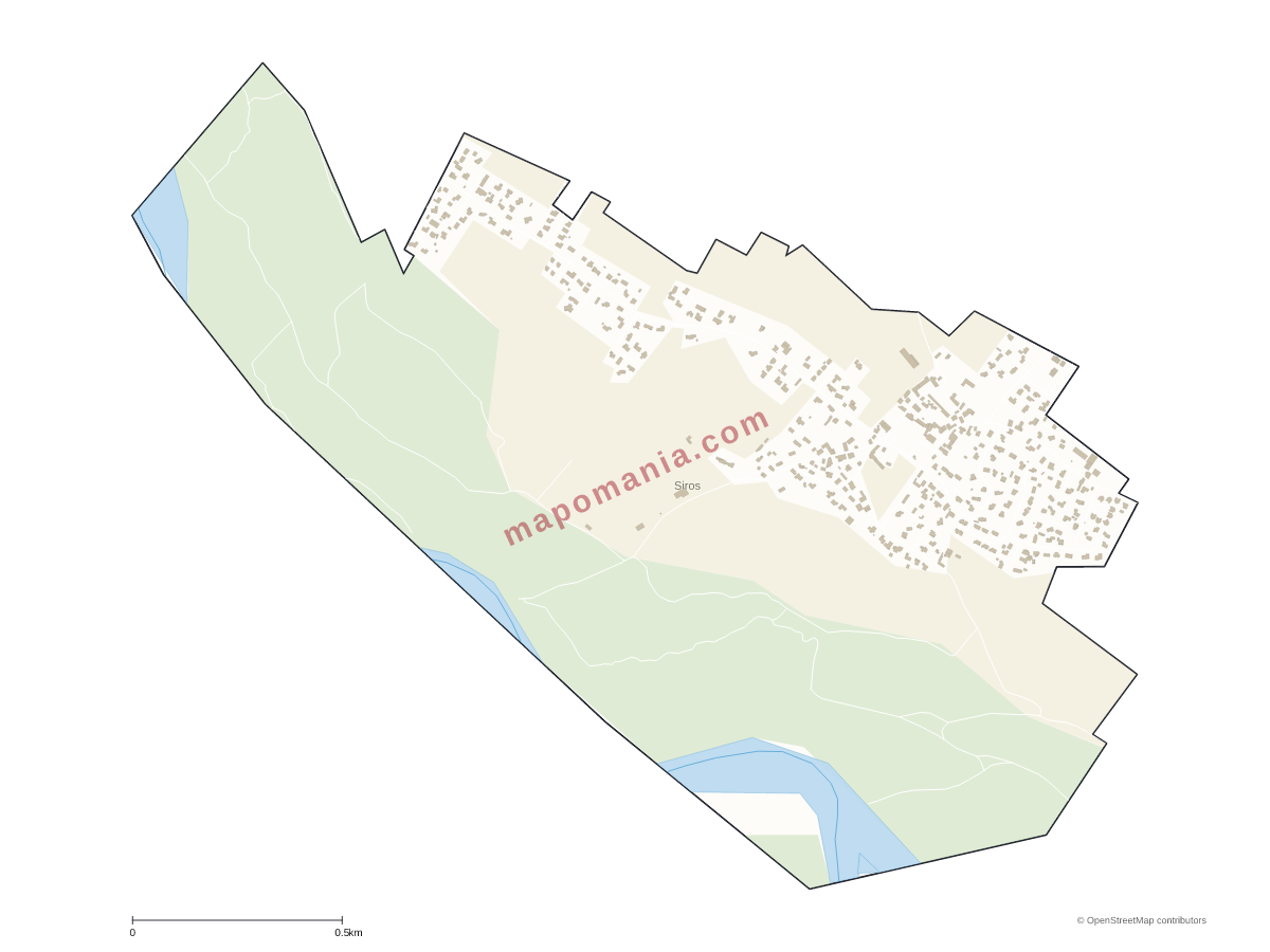 Carte de Siros à personnaliser