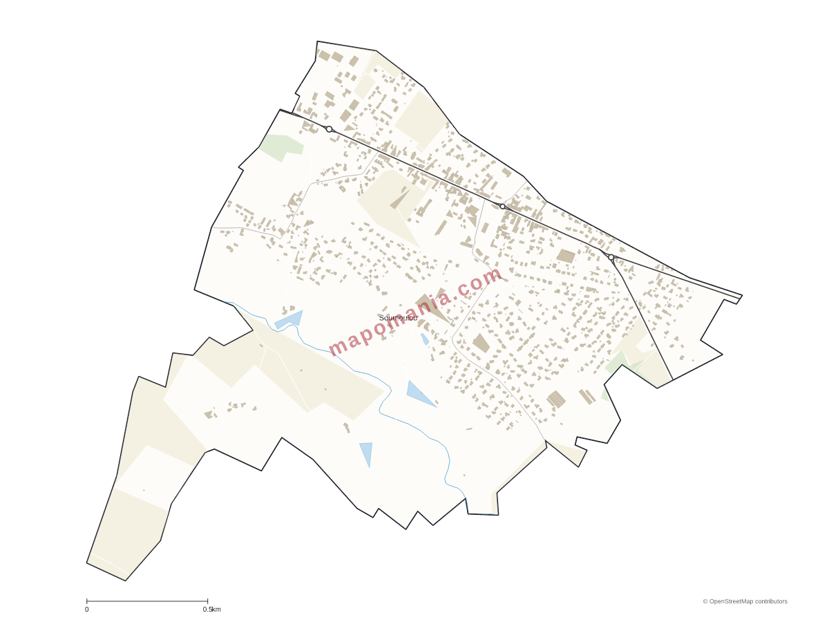 Carte de Soumoulou à personnaliser