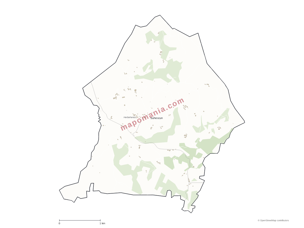 Carte de Suhescun à personnaliser