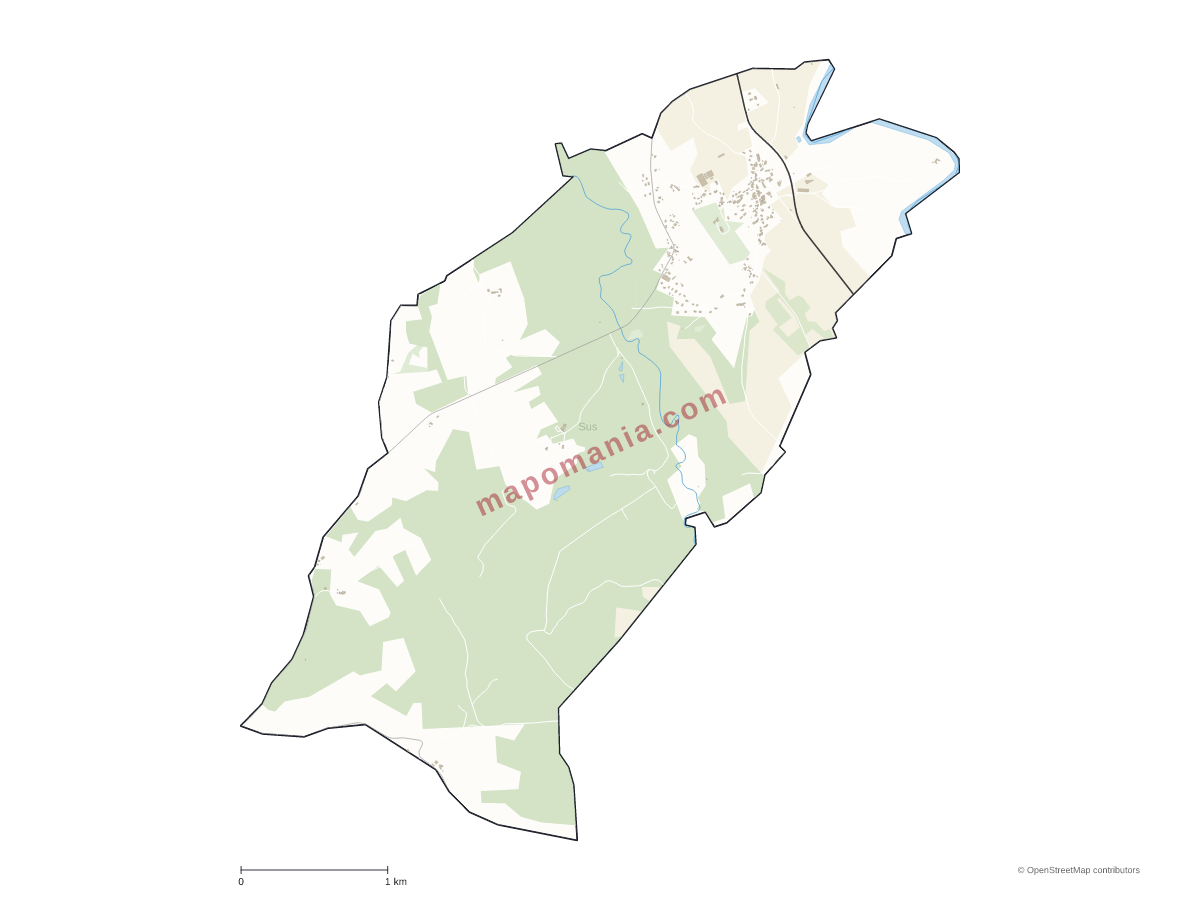 Carte de Sus à personnaliser