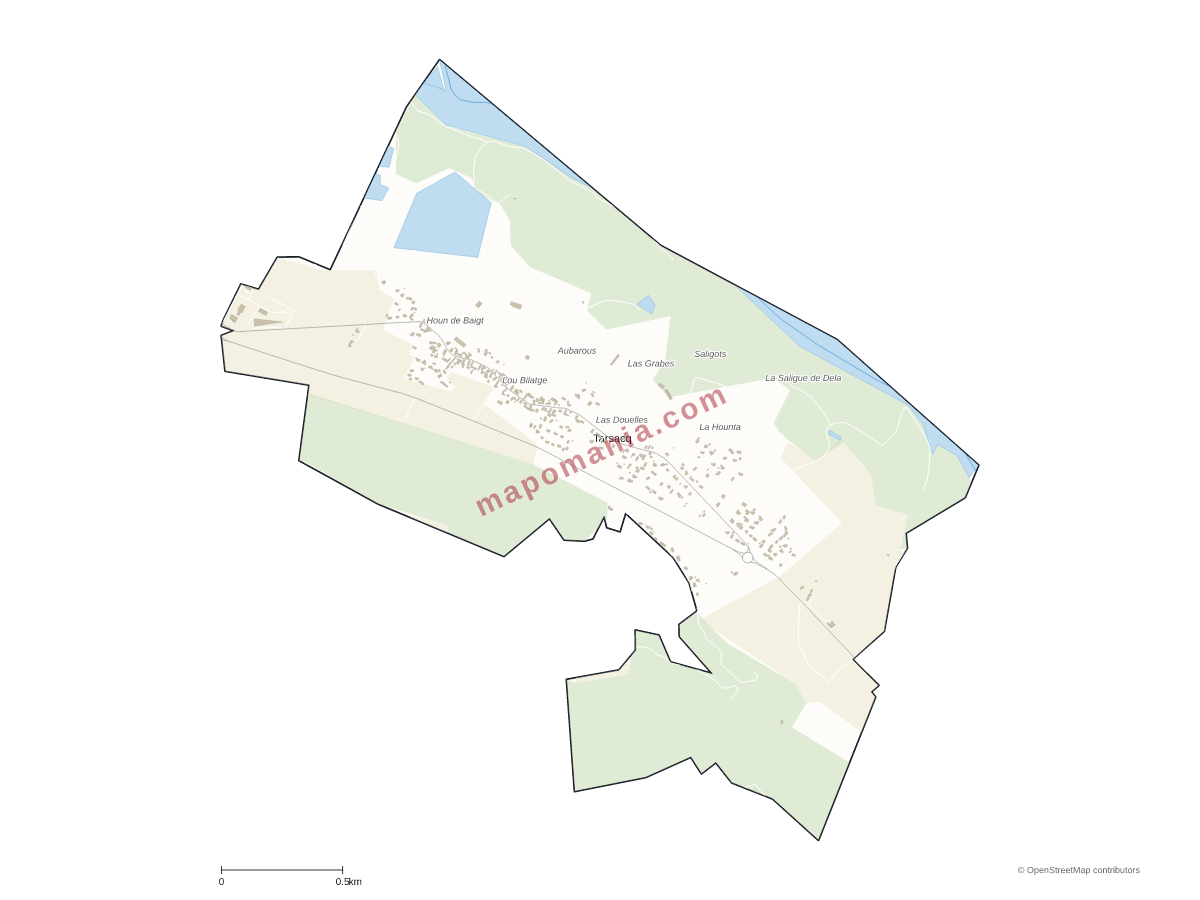 Carte de Tarsacq à personnaliser