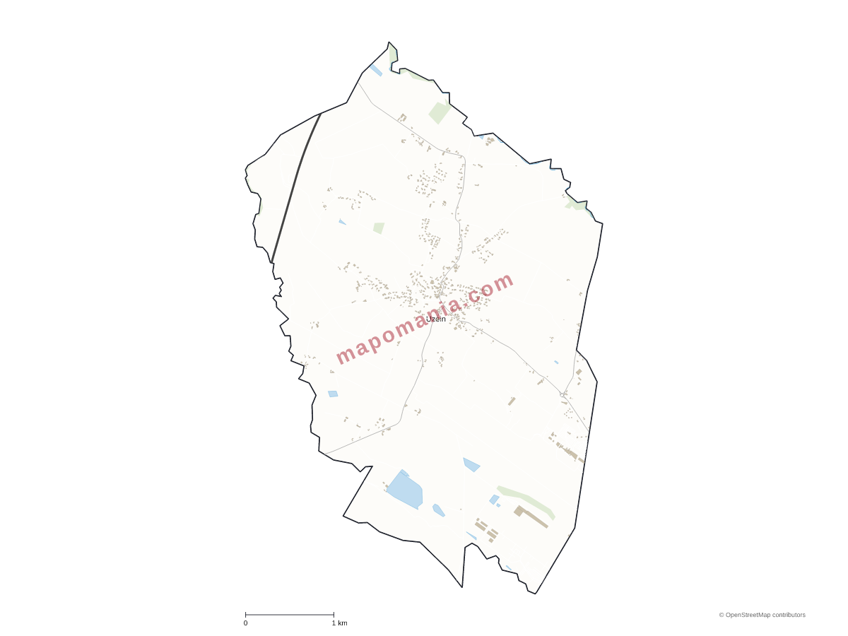 Carte de Uzein à personnaliser