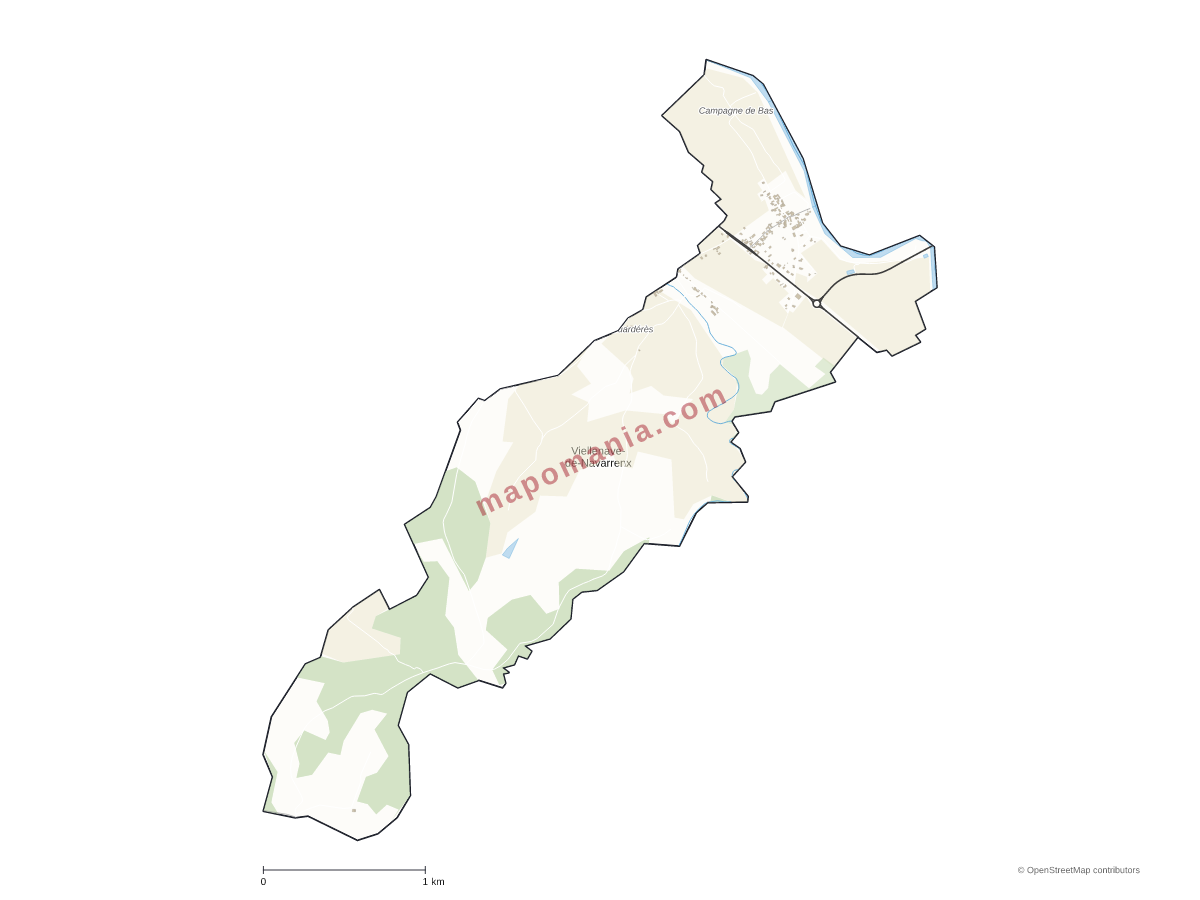Carte de Viellenave-de-Navarrenx à personnaliser