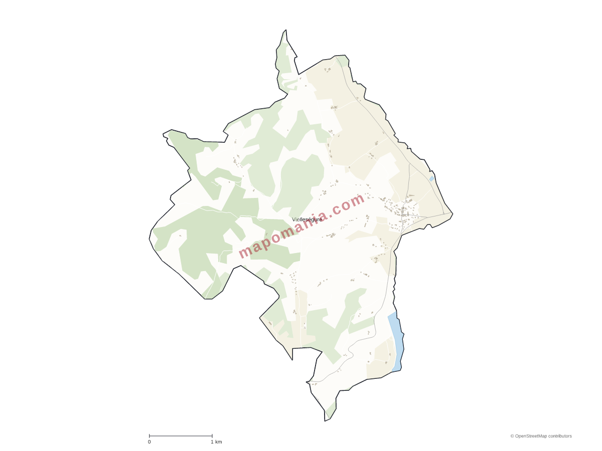 Carte de Vielleségure à personnaliser