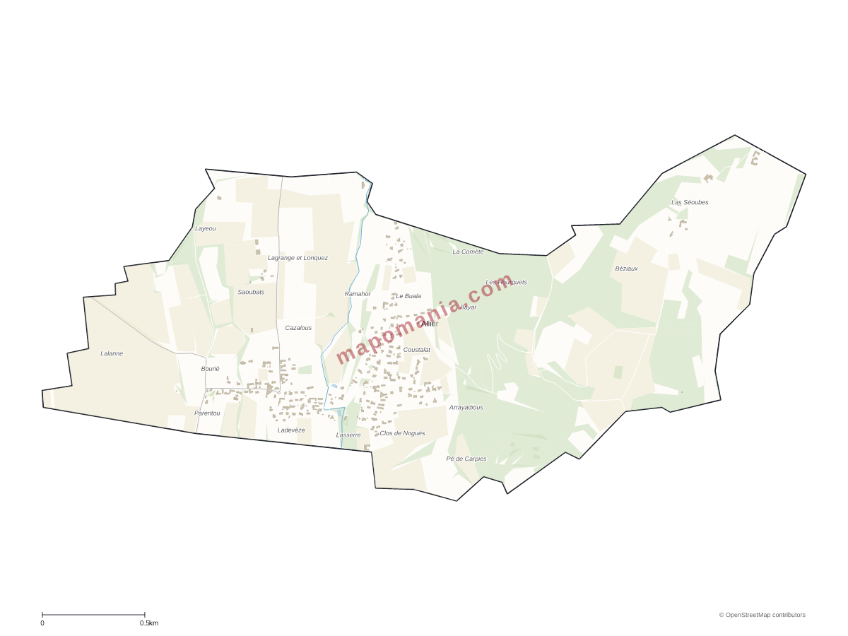 Carte de Allier à personnaliser