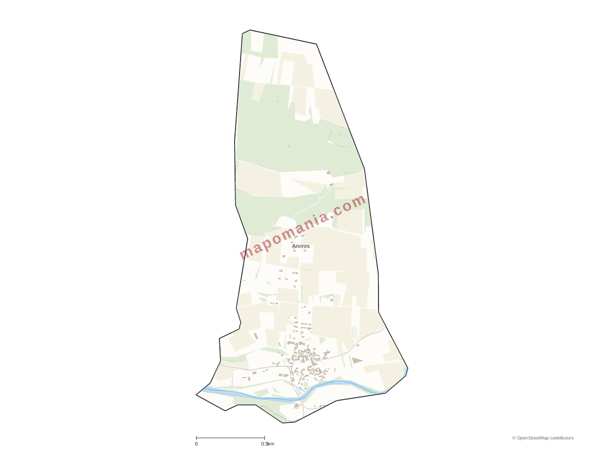 Carte de Anères à personnaliser