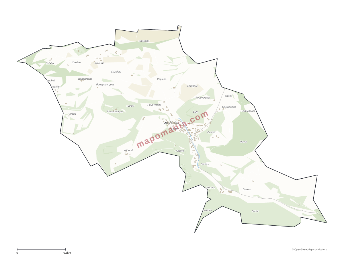 Carte de Les Angles à personnaliser