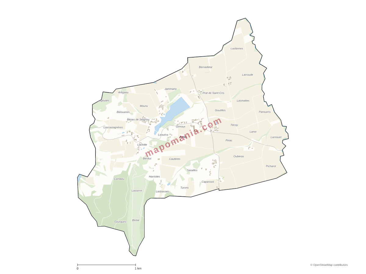 Carte de Antin à personnaliser