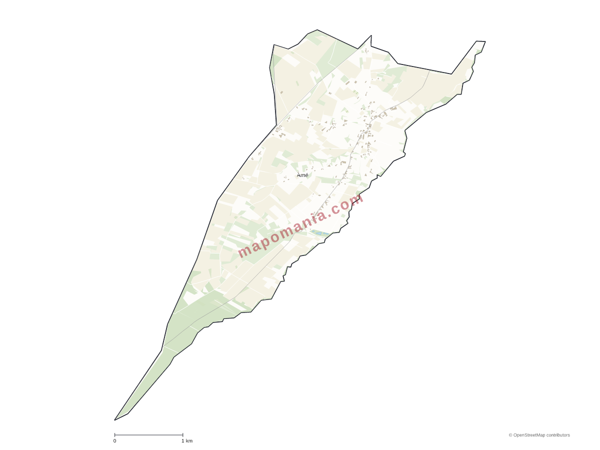 Carte de Arné à personnaliser
