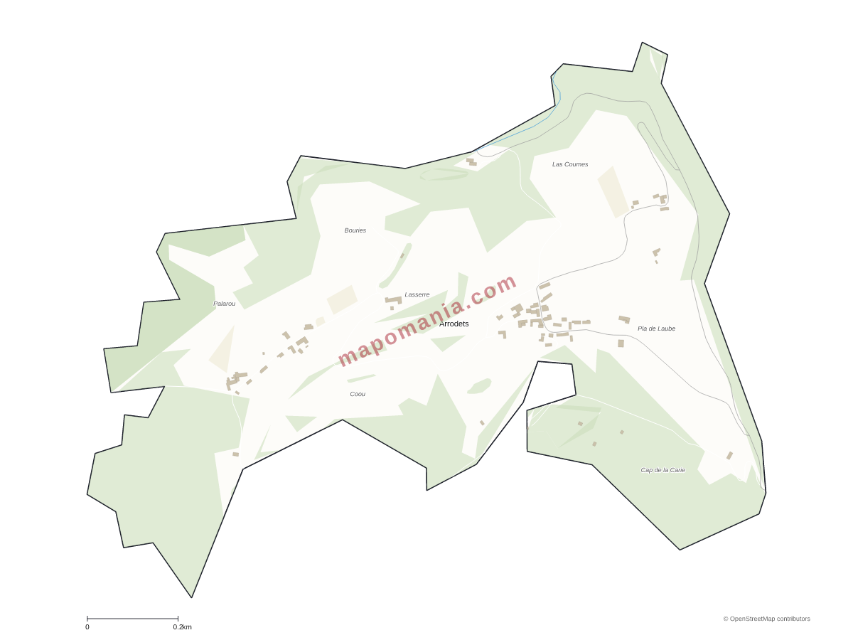 Carte de Arrodets à personnaliser