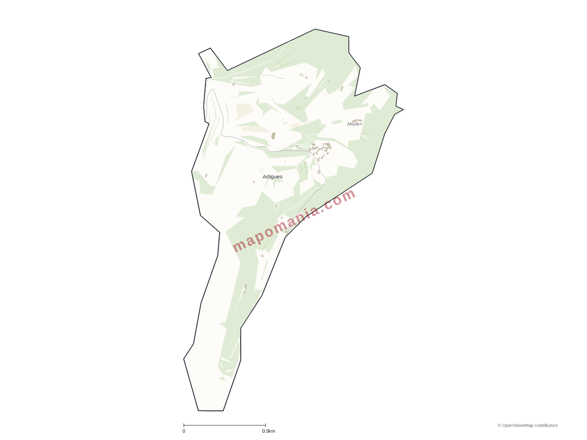 Carte de Artigues à personnaliser