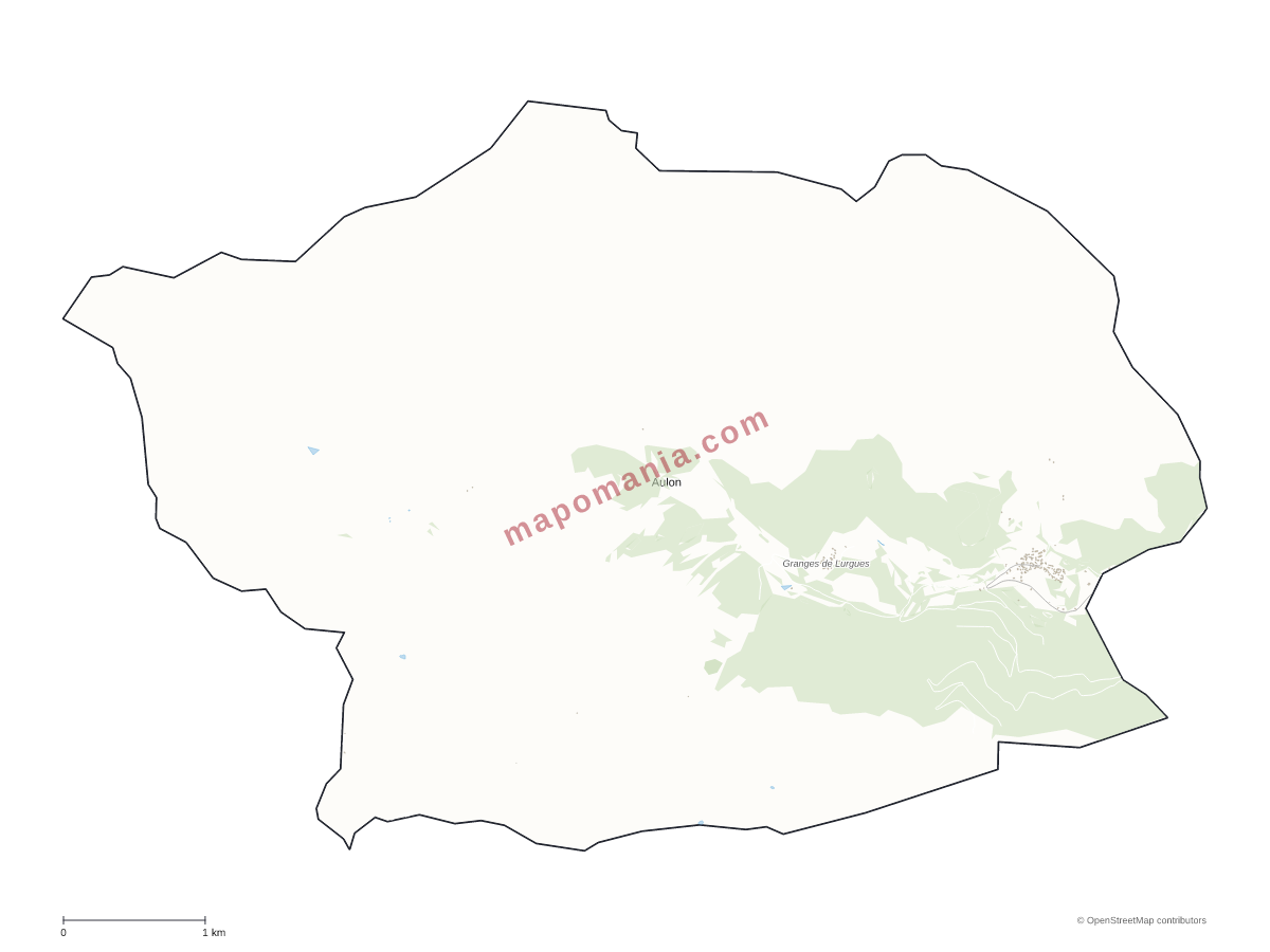 Carte de Aulon à personnaliser