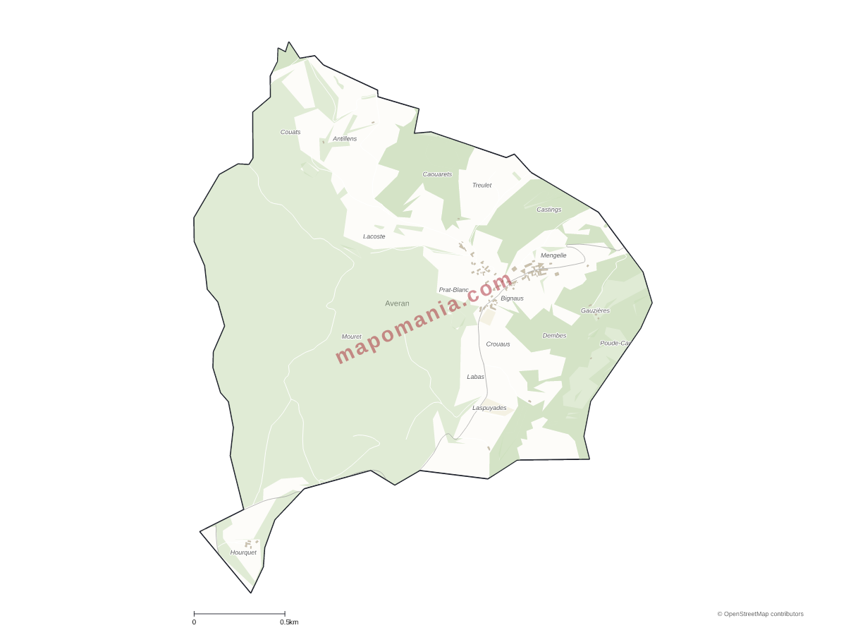 Carte de Averan à personnaliser