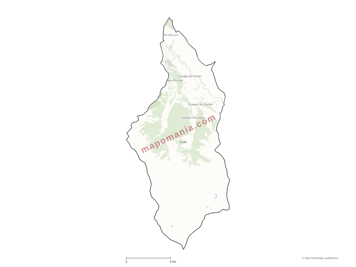 Carte de Azet à personnaliser