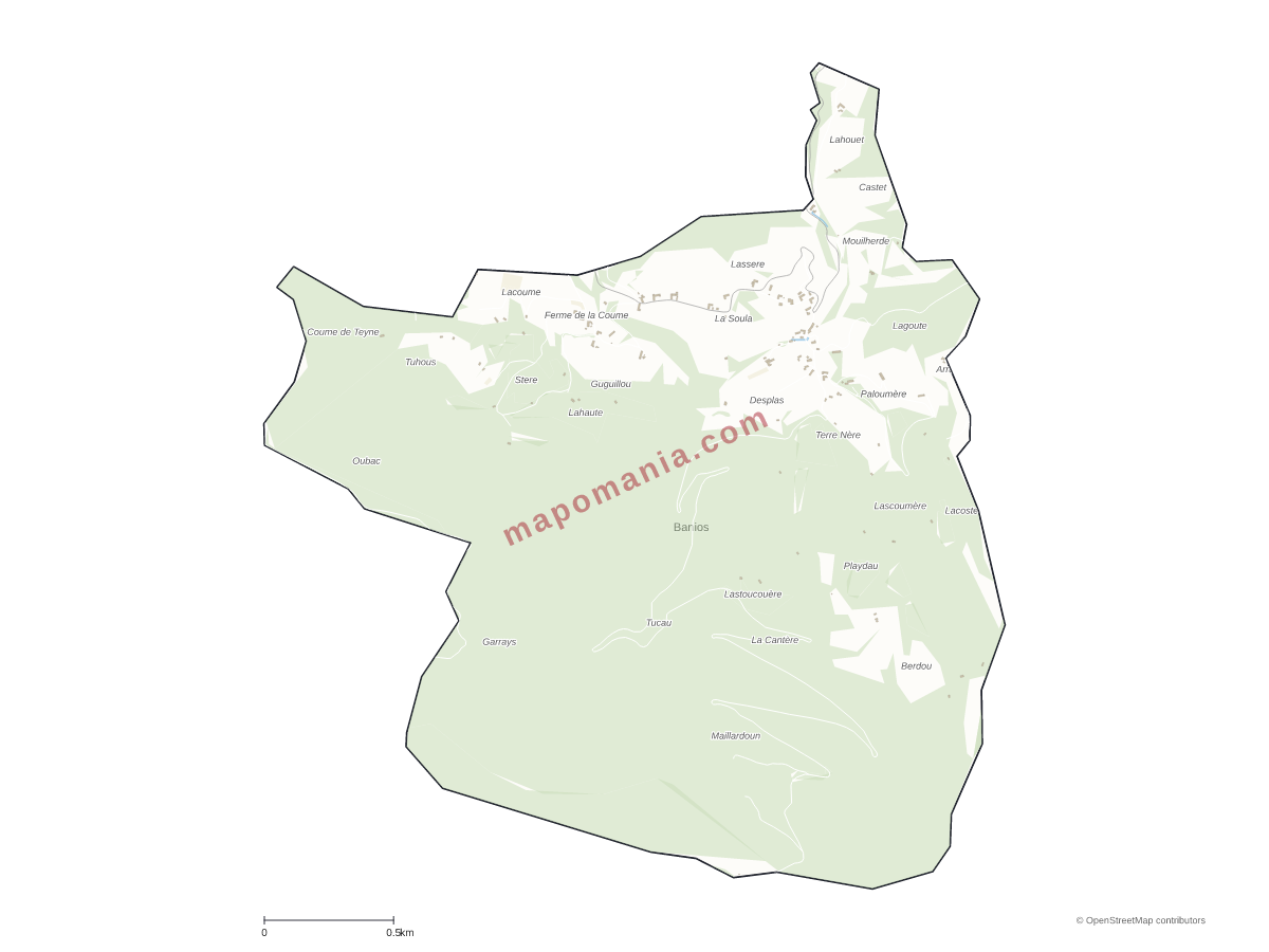Carte de Banios à personnaliser