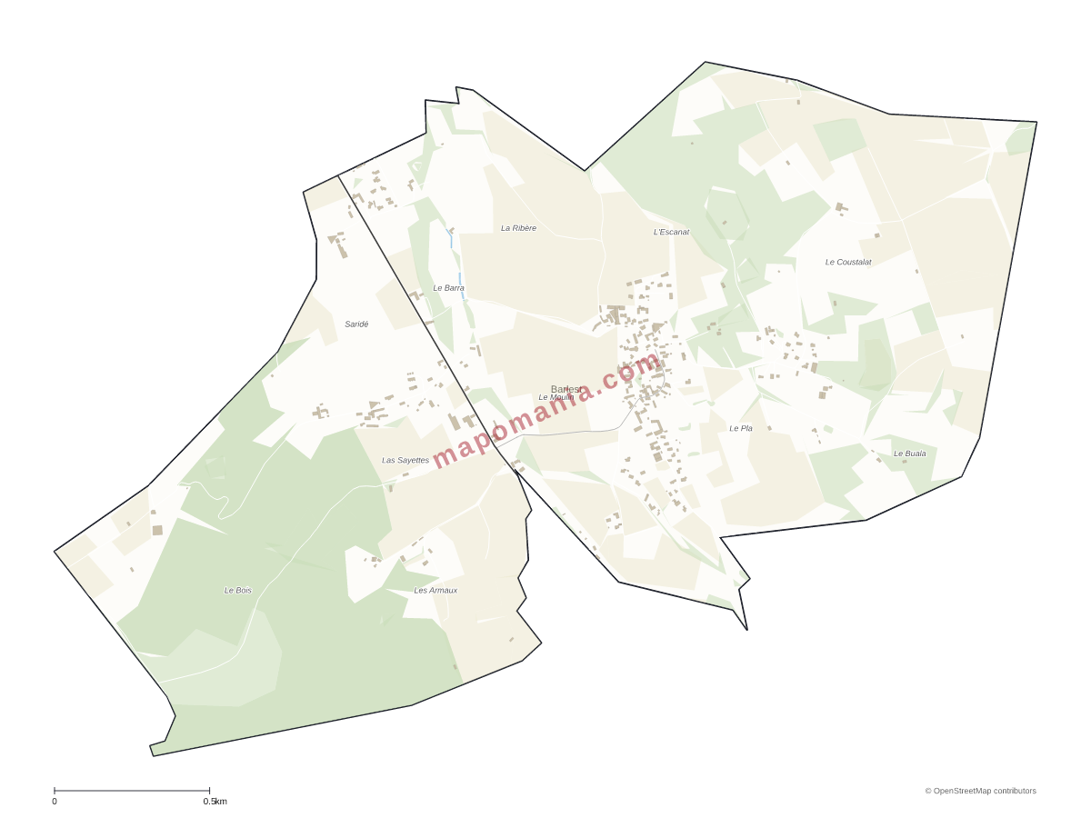 Carte de Barlest à personnaliser