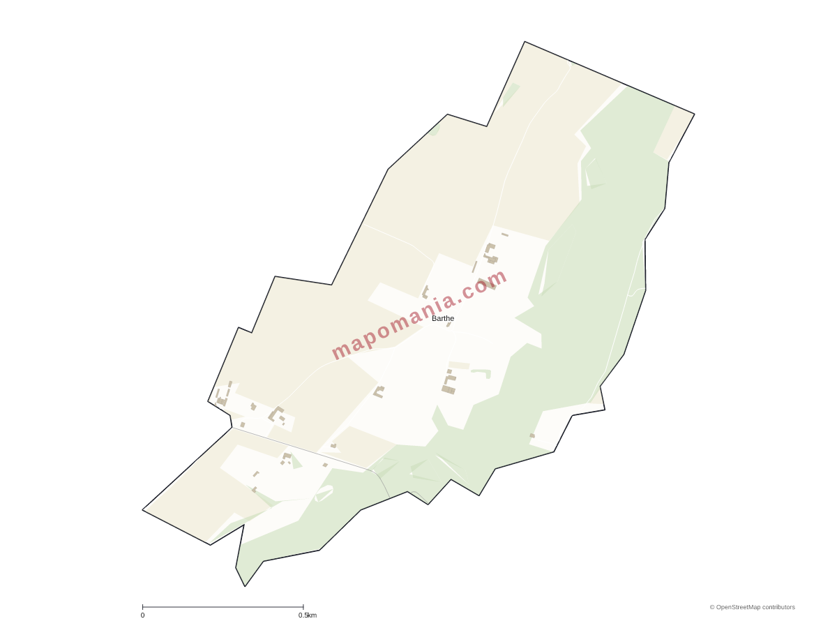 Carte de Barthe à personnaliser