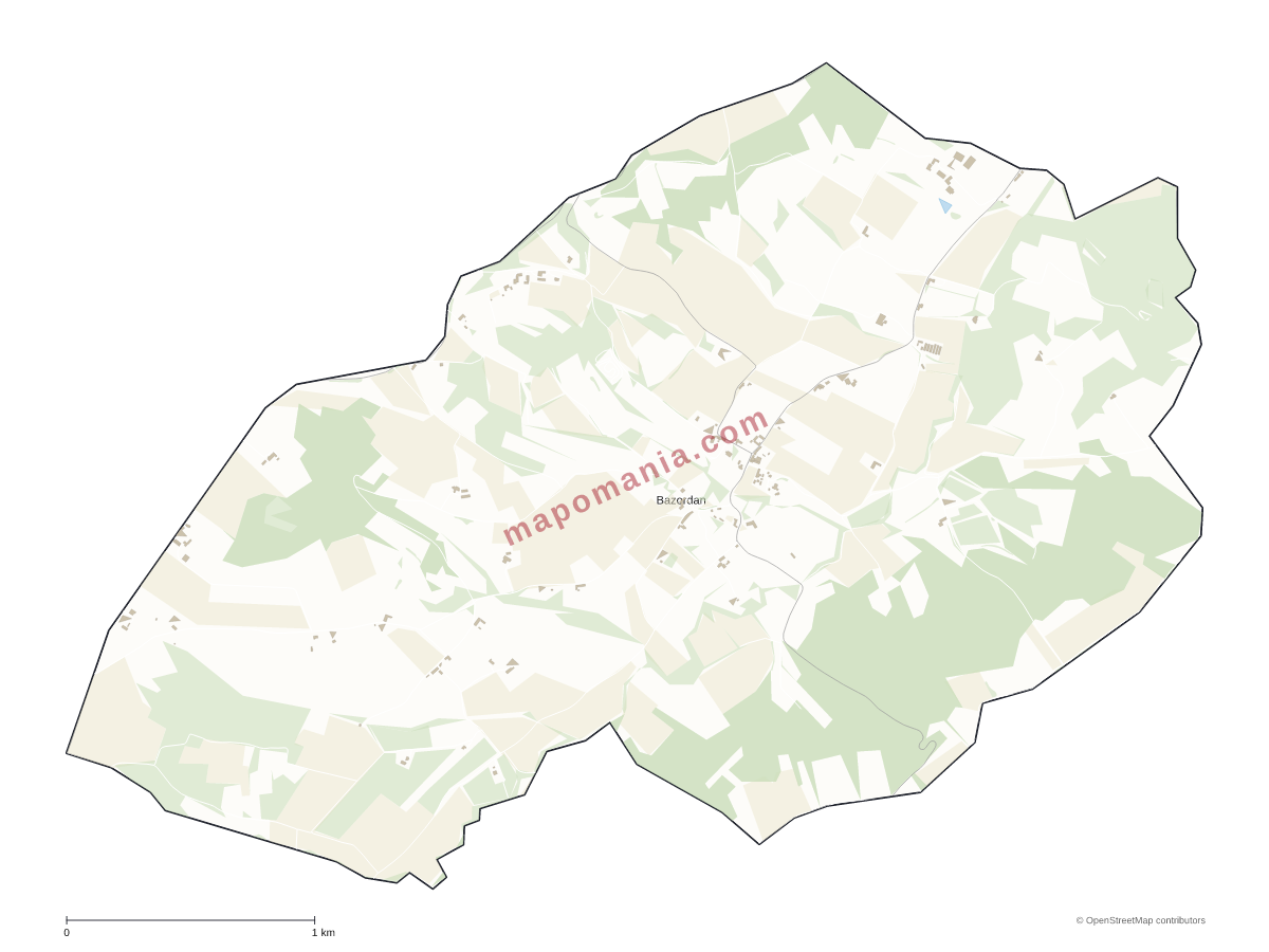 Carte de Bazordan à personnaliser
