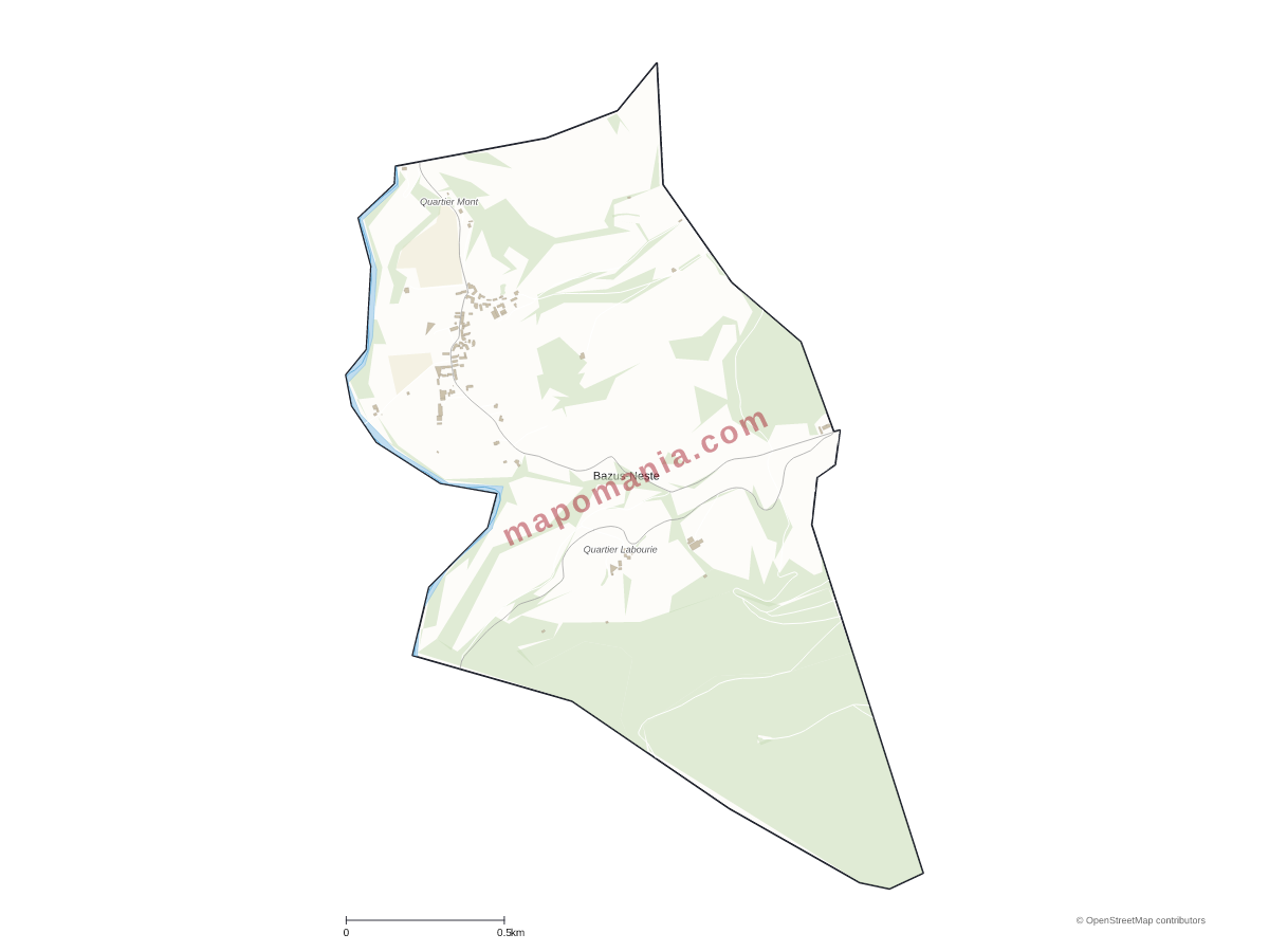 Carte de Bazus-Neste à personnaliser