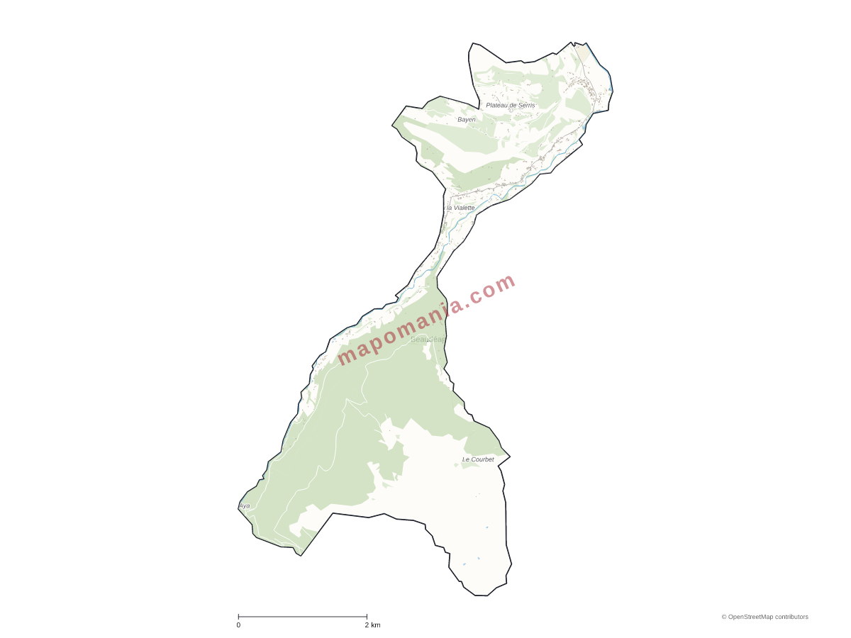 Carte de Beaudéan à personnaliser