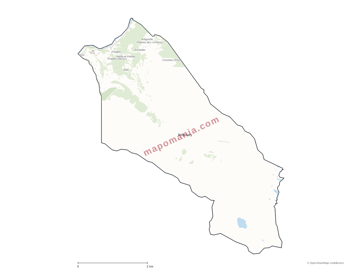 Carte de Betpouey à personnaliser