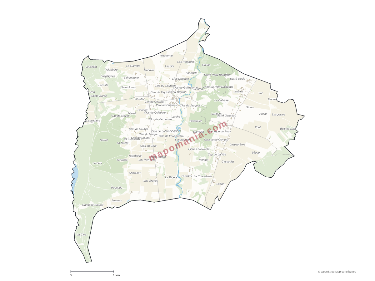 Carte de Bonnefont à personnaliser
