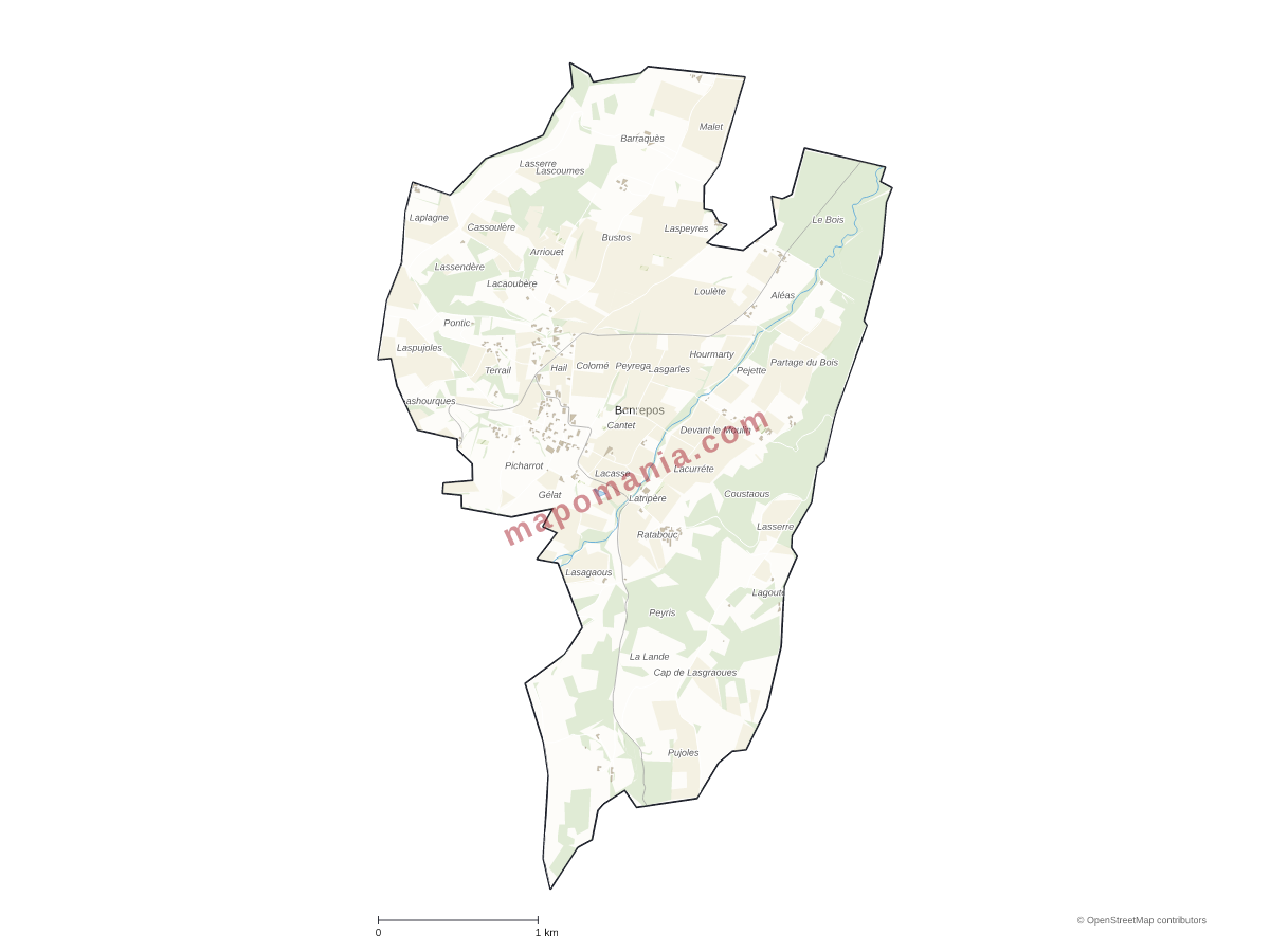 Carte de Bonrepos à personnaliser