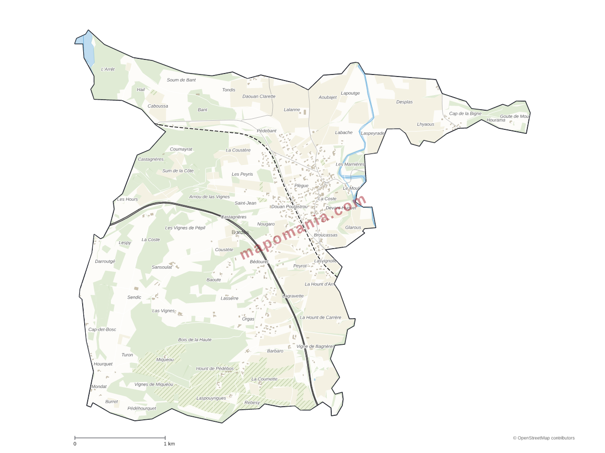 Carte de Bordes à personnaliser