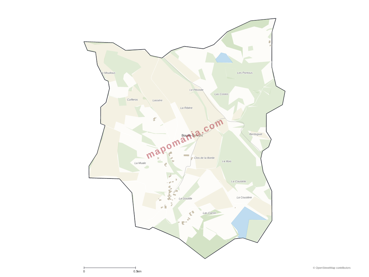 Carte de Bouilh-Devant à personnaliser