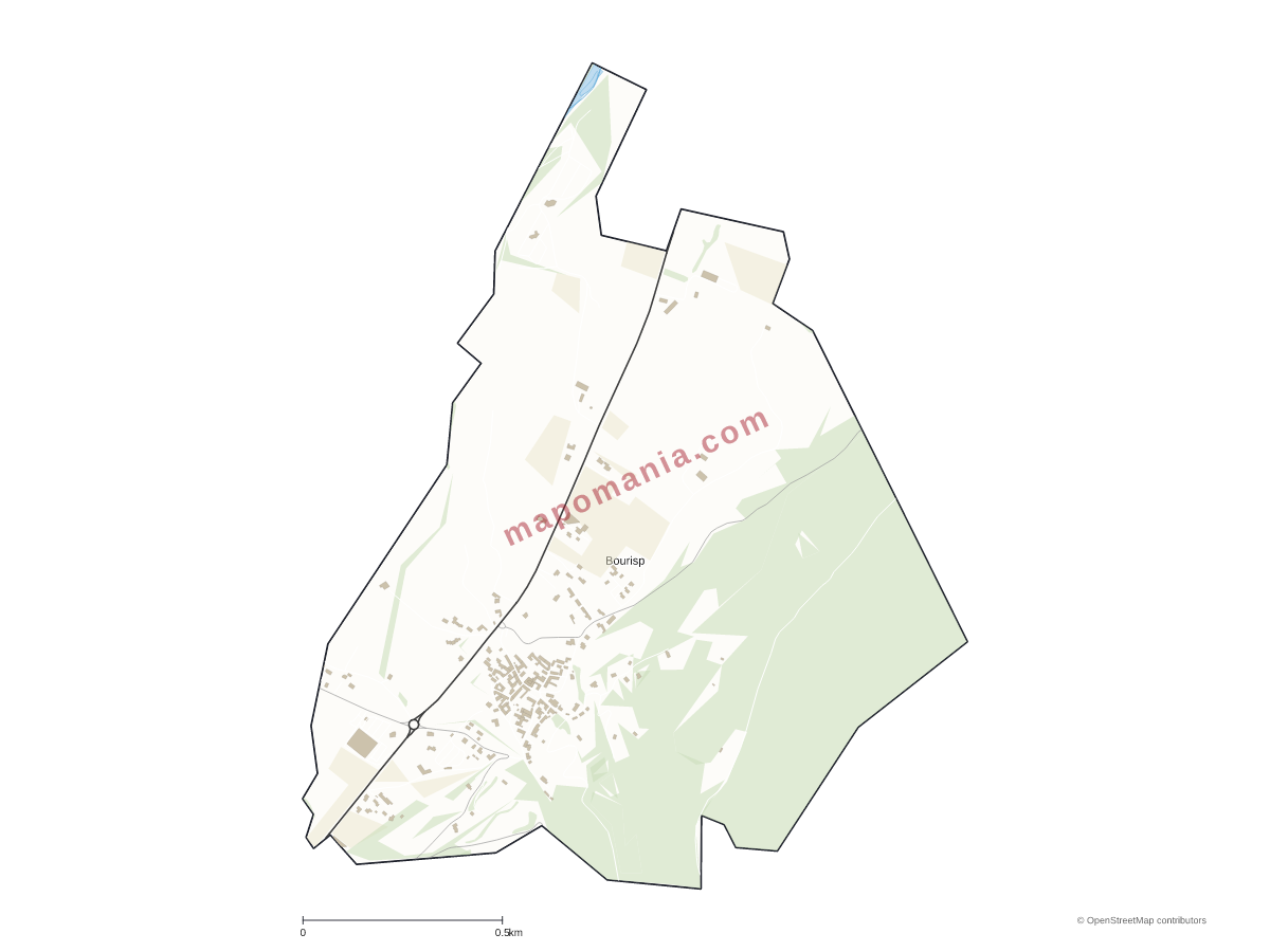 Carte de Bourisp à personnaliser
