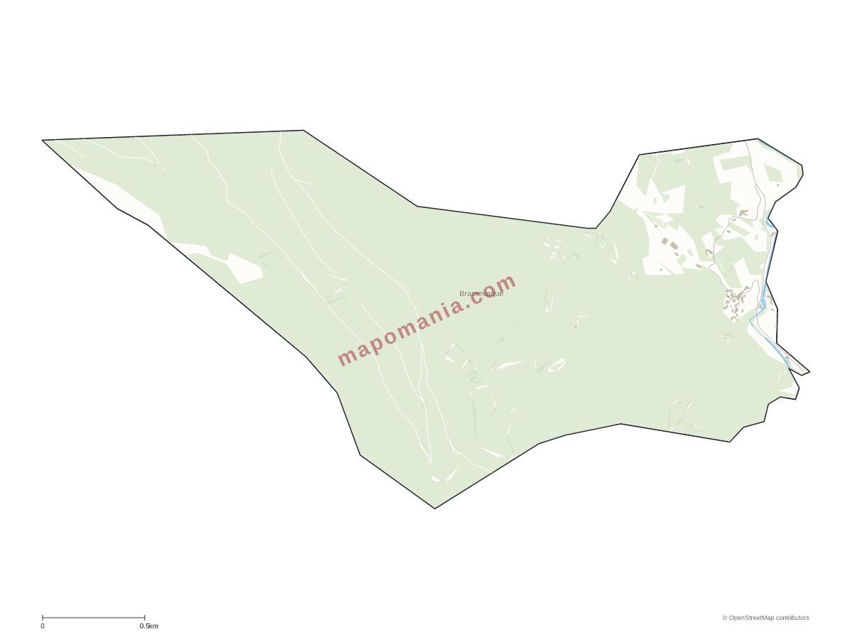 Carte de Bramevaque à personnaliser